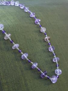 Faceted Ametrine and Amethyst Necklace