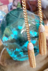 Gold-Plated Lariat with Tassels