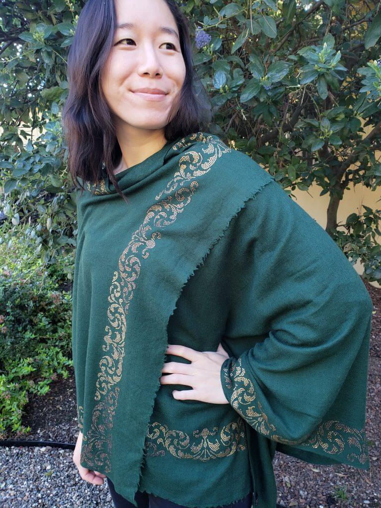 shawl with swarovski crystals