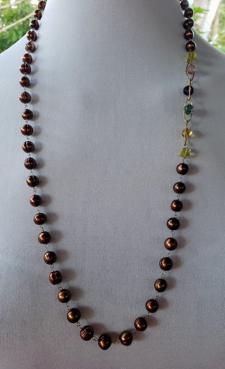 Tahitian Pearl Necklace (SOLD) Can be made to order