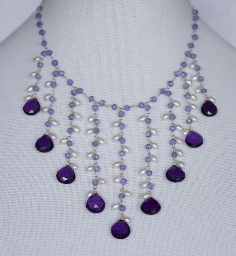 Amethyst and Tanzanite Necklace