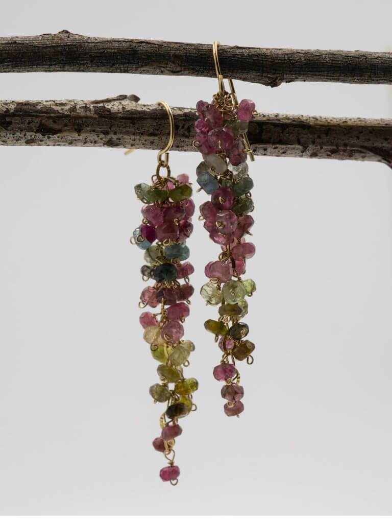 Watermelon-Rose buy Rubellite Handcrafted in Golden Vermeil Bracelet