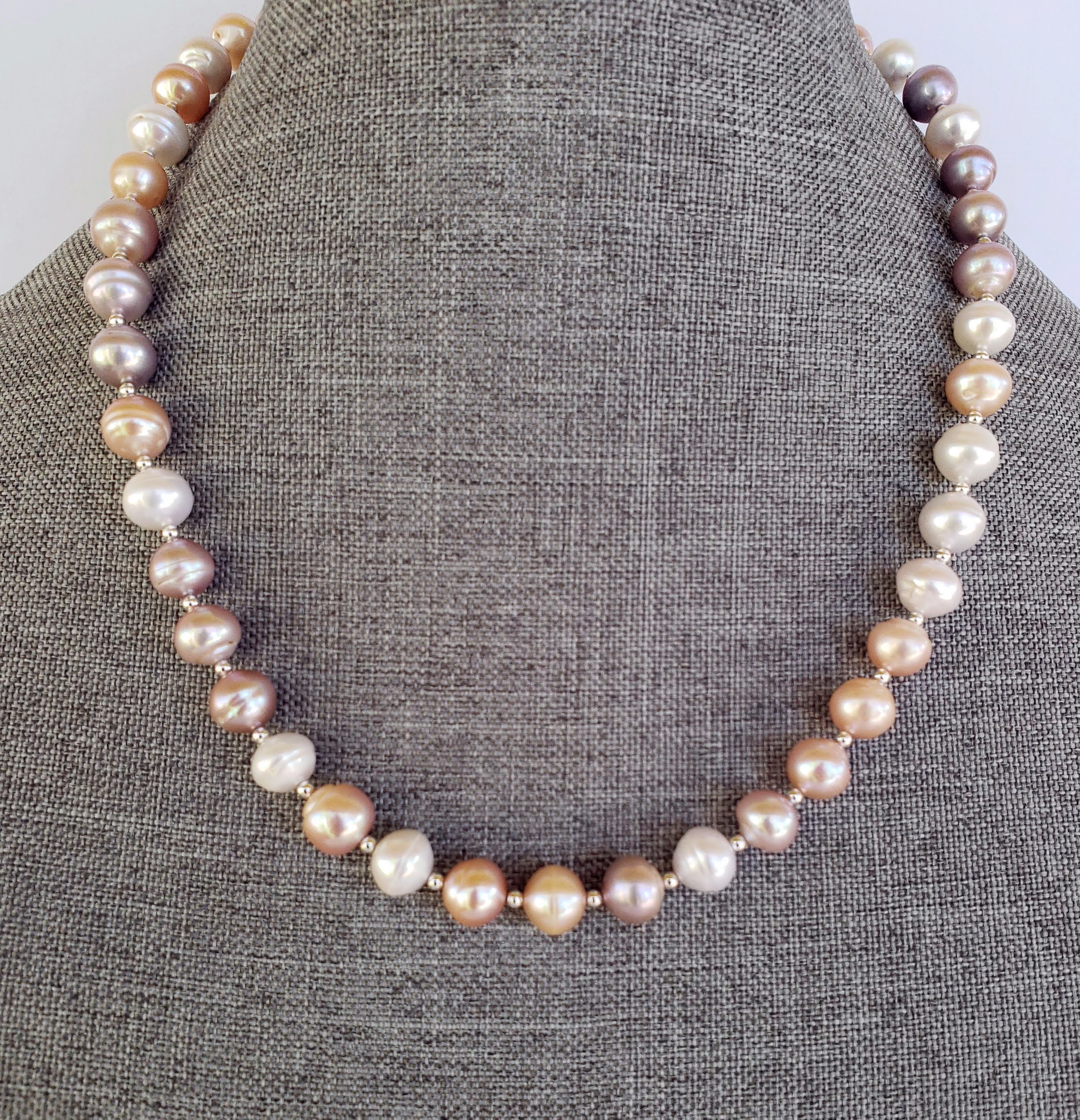 South Sea Pearl Palindrome Necklaces