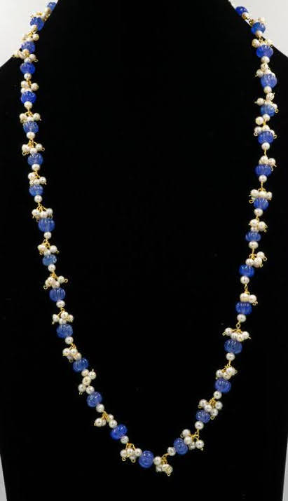 Tanzanite and Pearl Necklace
