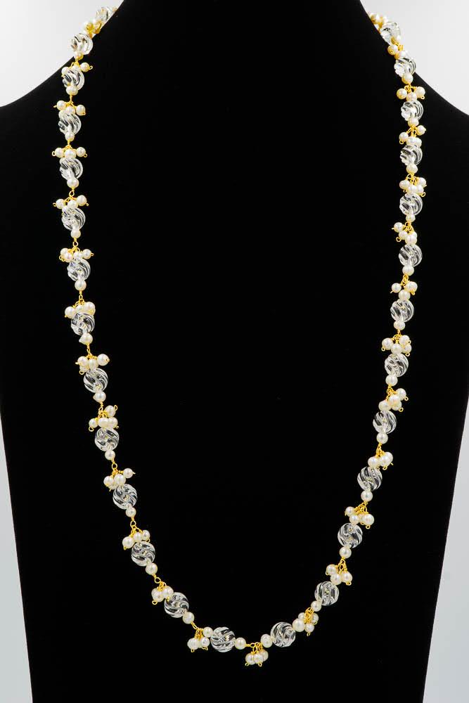 Clear Quartz and South Sea Pearls Necklace