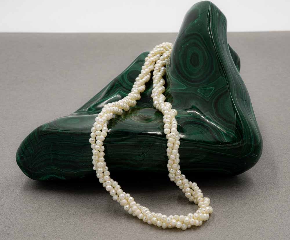 Three-strand pearl necklace