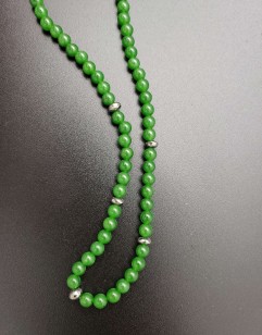 Jade and White Pyrite necklace