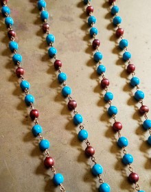 Turquoise and Pearl Necklace