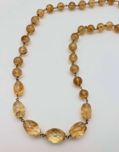 Knotted Vermeil Citrine Necklace