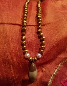 Brown Pearl with Shiva Lingam Pendant