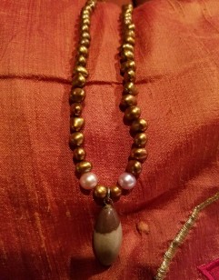 Brown Pearl with Shiva Lingam Pendant