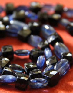 Kyanite and Black Spinel Necklace