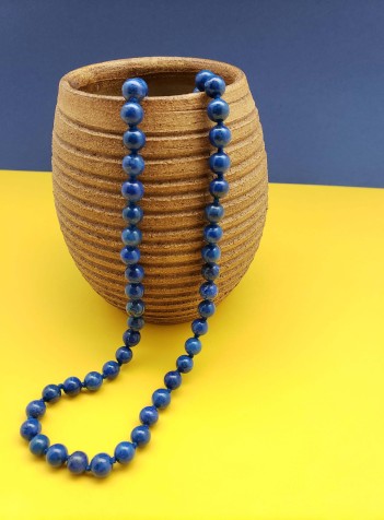 Knotted Lapis Lazuli Necklace