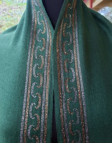 Evergreen Shawl with Swarovski Crystals Border