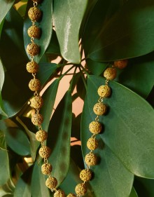 Tan Lava Knotted Vermeil Necklace