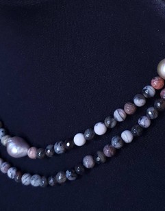 Jasper and Pearl Two-Strand Necklace
