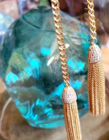 Gold-Plated Lariat with Tassels