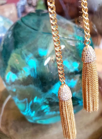 Gold-Plated Lariat with Tassels