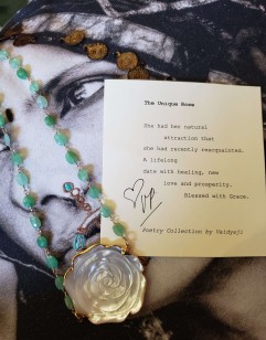 Chrysoprase Necklace with Amethyst Druzy Pendant Amethyst Memories, Poetry Collection
