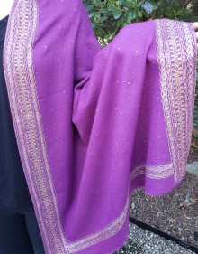 Purple Shawl with Swarovski Crystals