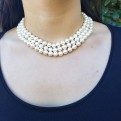 pearls three strand on model