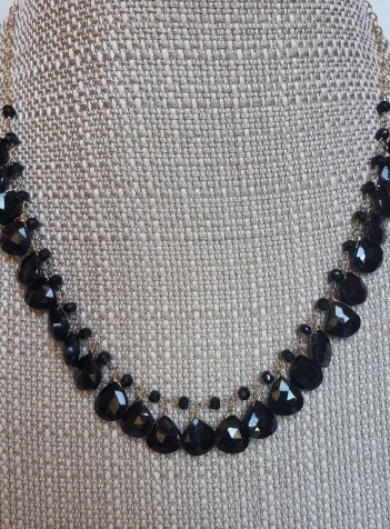 Black Spinel Necklace (SOLD, Can be made to order)