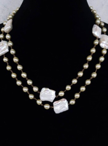 Champagne and Akoya Pearl Necklace