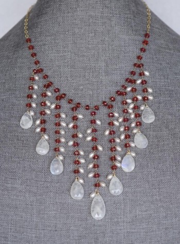 Opal and Rubellite Necklace