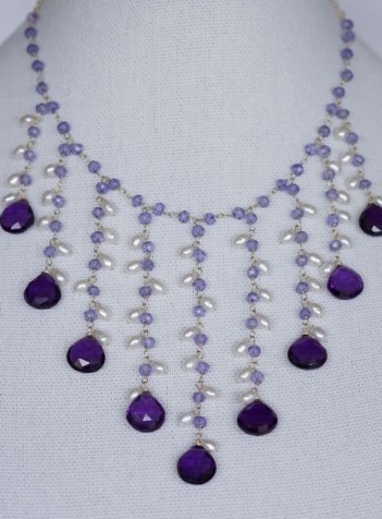 Amethyst and Tanzanite Necklace