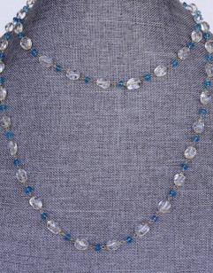 Herkimer Diamond and Aquamarine Necklace