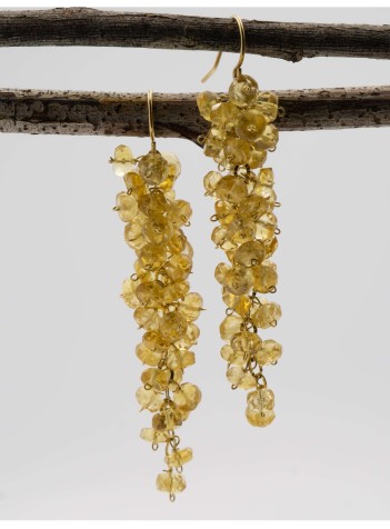 Citrine Grape Cluster Earrings (SOLD, Can be made to order)