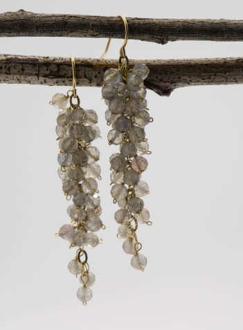 Labradorite Grape Cluster Earrings