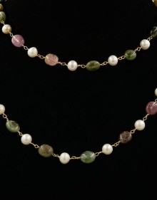 Tourmaline and Pearl Necklace