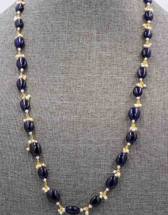 Sapphire and Pearl Necklace