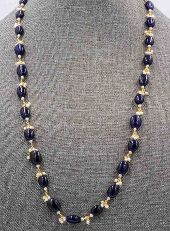 Sapphire and Pearl Necklace