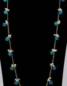 Apatite and Pearl Necklace