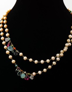 Pearl Necklace with Gems