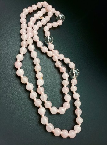 Knotted Rose Quartz Necklace